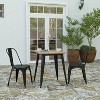 Merrick Lane Indoor/Outdoor Dining Table, 23.75" Square All Weather Poly Resin Top with Steel Base - 2 of 4