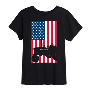 Boys' - Case IH - American Flag Farmall Tractor Silhouette Short Sleeve Graphic T-Shirt - 1 of 4