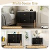 Accent Cabinet Modern with 2 Storage Drawers and Anti-Slip Legs for Bedroom or Entryway - 3irtyhousy - 2 of 4