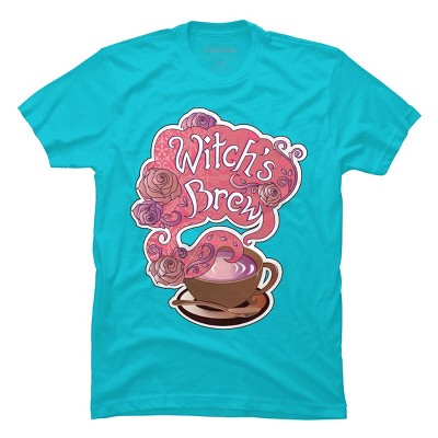 Men's Design By Humans Witch's Brew Cup of Coffee Pretty Halloween Concoction Shirt By TronicTees T-Shirt