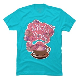Men's Design By Humans Witch's Brew Cup of Coffee Pretty Halloween Concoction Shirt By TronicTees T-Shirt - 1 of 2