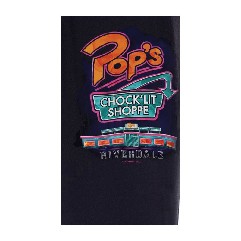 Riverdale Mens' Pop's Chock'lit Shoppe CW TV Show Sleep Pajama Pants Black, 3 of 4