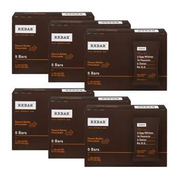 RXBAR Peanut Butter Chocolate Protein Bar - Case of 6/5 pack, 1.83 oz