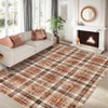 Machine Washable Indoor Modern Geometric Area Rugs Soft Low Pile Mat with Small Checkered Print - 2 of 4