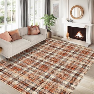 Modern Plaid Living Room Area Rug - 1 of 4