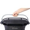 VisioGear Outdoor Oval Grill Outdoor, Portable Grill with Tabletop Skillet and Handles for Camping, Black, 19.6"*10.6"*8.2" - 4 of 4