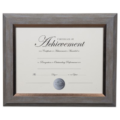  DAX 2-Tone Document Frame, 8 1/2 x 11 Insert, Gray/Gold Frame N16982NT 