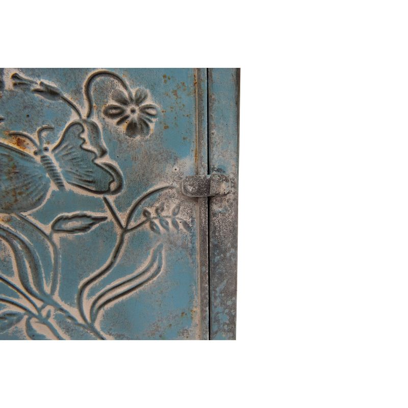 Embossed Tin Mail Box Blue - Storied Home, 6 of 11