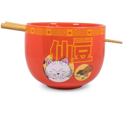 Just Funky Dragon Ball Z Karin Japanese Dinnerware Set | 16-Ounce Ramen Bowl and Chopsticks