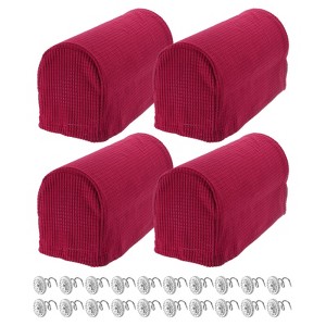 Unique Bargains Stretchy Anti-Slip Sofa Couch Armchair Covers with Pins 4 Pcs - 1 of 4