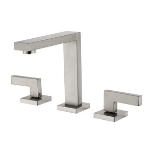 Cobbe Widespread Faucet 3-Hole Installation Double Handle Bathroom Sink Faucet Brushed Nickel - 1 of 4