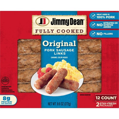 Jimmy Dean Original Fully Cooked Pork Sausage Links - 9.6oz/12ct - image 1 of 4