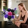 Hogokids 546PCS Purple Roses Flowers Bouquet Building Set Mother's Day Birthday Gifts for Adults - 2 of 4