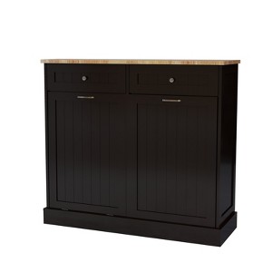 Gulches White 20 in Accent Cabinet with One Drawer Tilt Out Trash Compartment and Storage for Kitchen Laundry Room - 1 of 4