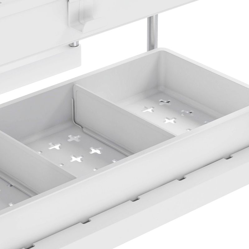 Simplify 2 Tier Sink Organizer with Drawer White, 6 of 11