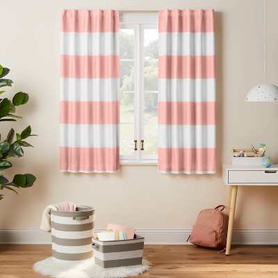 63" Blackout Rugby Stripe Panel Pink - Pillowfort™