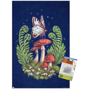 Trends International Brigid Ashwood - Butterfly and Mushrooms Unframed Wall Poster Prints - 1 of 4