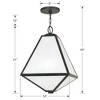 Crystorama Lighting Glacier 3 - Light Chandelier in  Black Charcoal - 3 of 4