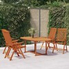 vidaXL Patio Dining Set Outdoor Extendable Table and Chair Solid Eucalyptus Wood - 2 of 4