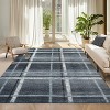 Modern Geometric Washable Area Rug with Non-Slip Rubber Backing, Soft Large Stain-Resistant Carpet for Living Room, Bedroom, Nursery - 2 of 4
