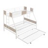 Grungis Twin Over FULL Loft Bed with Trundle and 2-Side Ladder,Bunk Bed with Full-Length Guardrail,Modern Loft and Bunk Bed for Bedroom - 4 of 4