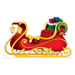 Beistle Santa's Sleigh Stand-Up, 3' 7" x 5' 10", (1/Box) Multicolored - 1 of 4