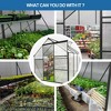 Greenhouse for Outdoors, Polycarbonate Greenhouse with Roof Vent, Aluminum Large Walk-in Green House for Outside Garden Backyard, Green/Black - 4 of 4
