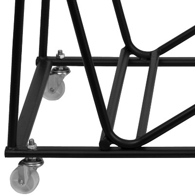Black Steel Sled Base Stack Chair Dolly