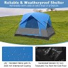 DOMETOUR 3 Person Outdoor Camping Tent with Removable Floor Mat for Camping Hiking Traveling - 3 of 4