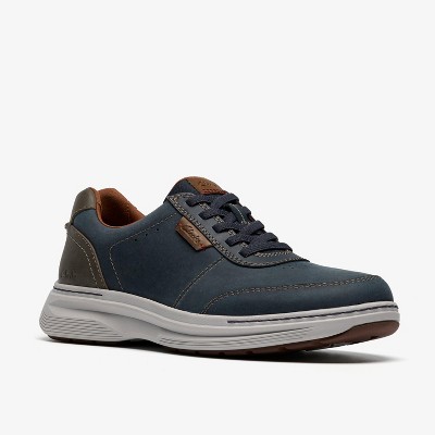 Clarks Mens Craftwell Lace Navy Leather Shoes 10.5 Medium — фото 4