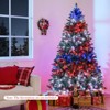 Costway 5/6/7/8 FT Artificial Christmas Tree with 250/370/500/650 RGB LED Lights 584/1054/1436/1936 Branch Tips - 2 of 4