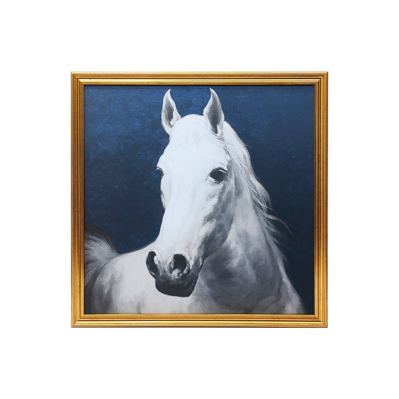 Gallery 57 29&#34;x29&#34; Vintage Equestrian Framed Canvas Wall Art, 1 of 6