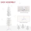 TopComfy Christmas Tree Stand 5ft Pencil Prelit Artificial Christmas Tree with Colorful Lights, White, 15.8"*15.8"*59" - 4 of 4