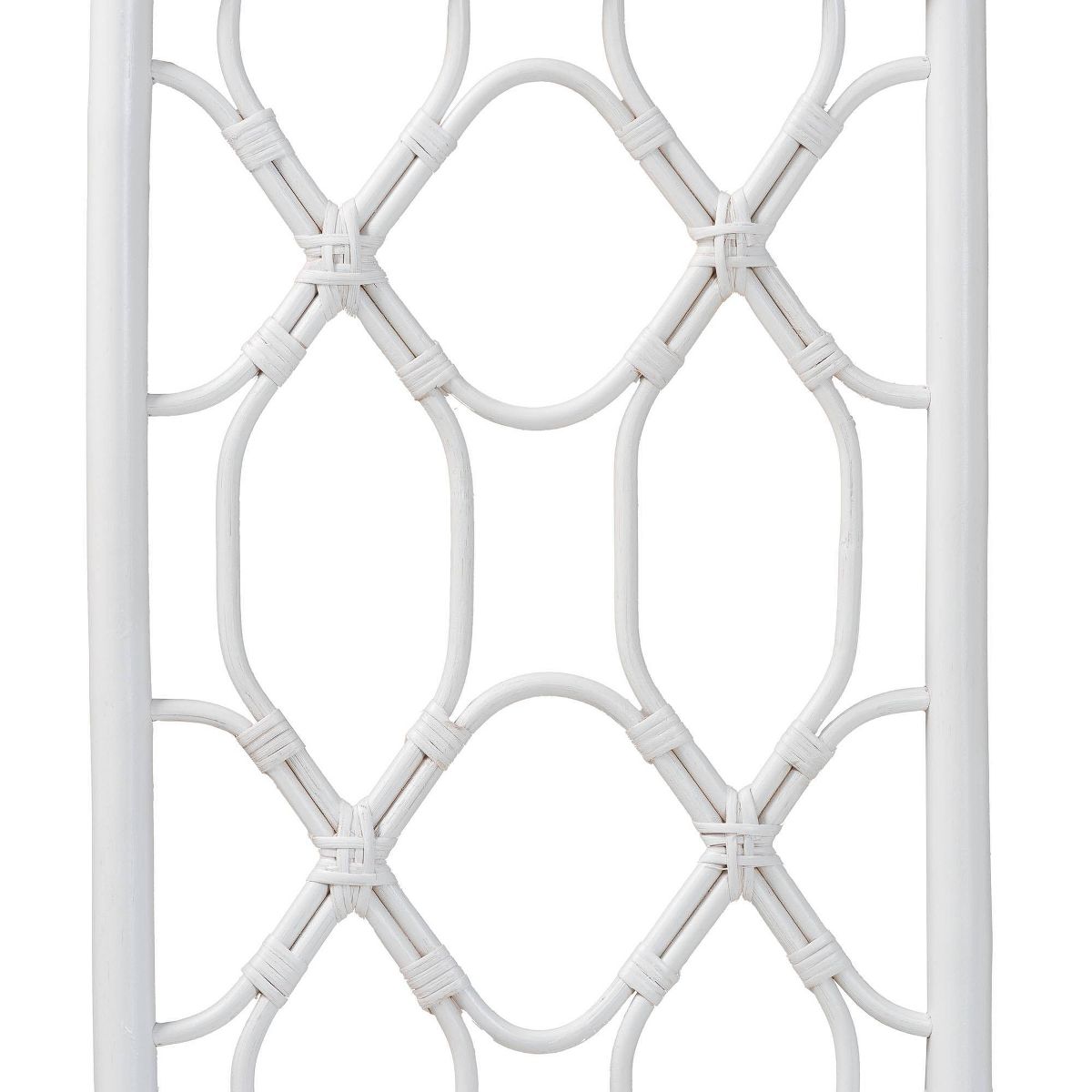 bali & pari King Size Sampson Rattan Standalone Headboard White - thumbnail 3