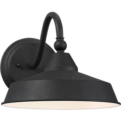 Black Industrial Gooseneck LED Vanity Wall Light