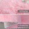 Itopfox Shag Area Rug for Bedroom and Living Room, Ultra Soft Fluffy Indoor Carpet for Dorm, Nursery, Kids and Girls Room Decor in Pink - 3 of 4