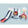 7 in 1 Toddler Slide and Swing Set for Age 1-3, Kids Slide Climber with Adjustable Swing and Basketball Hoop, Soccer Golf and Ring Toss Game - 2 of 4