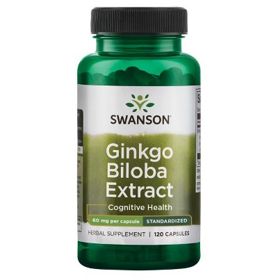 Swanson Ginkgo Biloba Extract - Standardized 60 mg 120 Capsules