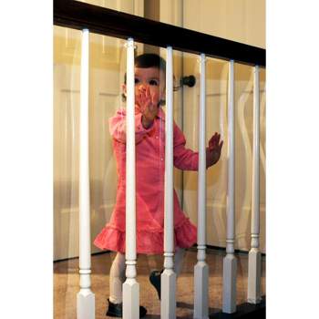 Cardinal Gates KS15 Banister Shield Protector - Clear Indoor Banister Guard for Babies - Shatterproof Plastic Banister Guard for Pets