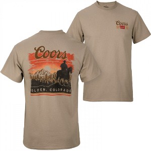 Mens Coors Sunset in Golden Colorado Sandy Colorway Front/Back Print T-Shirt - 1 of 4