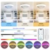 15" Bladeless Ceiling Fan with RGB Light Remote Smart LED Ceiling Fans with App Control, Modern Dimmable Light Ceiling Fan for Bedroom Living Room - 4 of 4