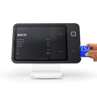 Modern White and Black Square POS Stand for iPad