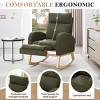Nursery Rocking Chair with Adjustable Footrest & Headrest, Modern Teddy Recliner with Storage Pocket for Living Room Bedroom-3irtyhousy - 2 of 4