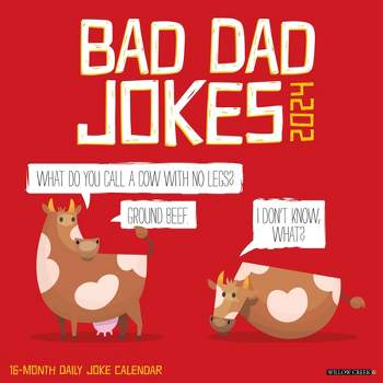 Willow Creek Press 2024 Wall Calendar 12"x12" Bad Dad Jokes