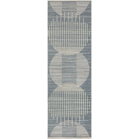 Nourison Washable Astra Semi Circles Mid-Century Modern Indoor Flatweave Area Rug - image 1 of 4