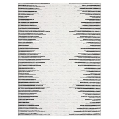 Indoor Modern Soft Washable Area Rugs with Stripped Lines Print for Bedroom Living Room