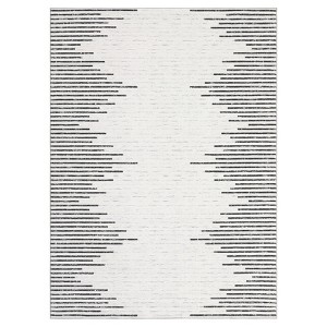 Indoor Modern Soft Washable Area Rugs with Stripped Lines Print for Bedroom Living Room - 1 of 4