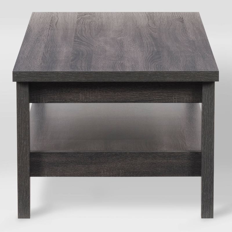 Hollywood Coffee Table with Drawers Dark Gray - CorLiving, 5 of 10