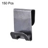 Unique Bargains S-shaped Metal Wall Mount Album Picture Hanging Clips Black 0.67" x 0.55" x 0.012" 150 Pcs - 2 of 4