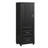 TiramisuBest Storage Cabinet with 2 Doors and 4 Drawers for Bathroom, Office, Adjustable Shelf, MDF Board with Painted Finish, Black - 4 of 4